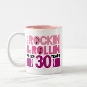 30. Jahrestags-Hochzeits-Geschenk Zweifarbige Tasse (Links)