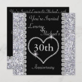 30. Jahrestags-Party Einladung (Vorne/Hinten)