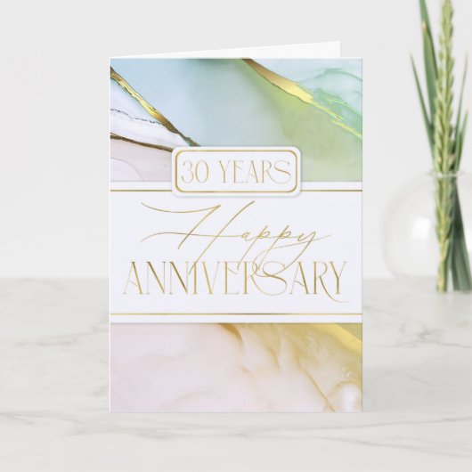 30-jährige Soft Abstrakt Card des Mitarbeiters Karte (Vorderseite)