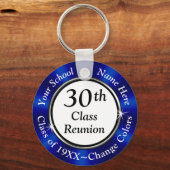 30-jährige Wiedersehen: Blau, Weiß und Schwarz Schlüsselanhänger (Vorderseite)