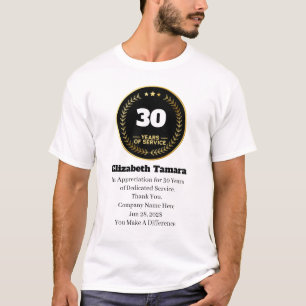 30-jähriges Arbeitsjubiläum Mitarbeiteraufwertun T-Shirt