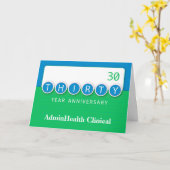 30-jähriges Bestehen der Angestellten mit Circles Karte (Gelbe Blume)