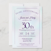 30-jähriges Bestehen von Iridescent Pearl Einladung (Vorderseite)