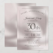 30-jähriges klassisches Pearl-Hochzeitstag Einladung (Vorne/Hinten)