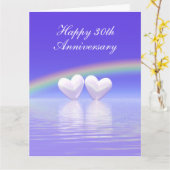 30-jähriges Pearl Hearts Tall Big Karte (Gelbe Blume)