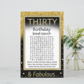 30-jähriges Word Search Game (Stehend Vorderseite)