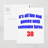 30 Jemand wird 30 Postkarte (Vorne/Hinten)
