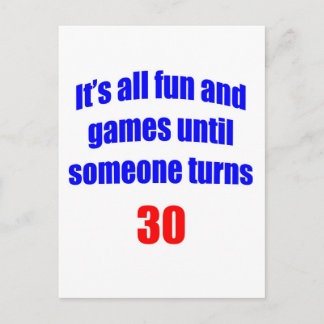 30 Jemand wird 30 Postkarte