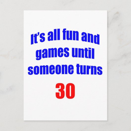 30 Jemand wird 30 Postkarte (Vorderseite)