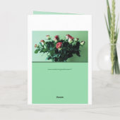 30. Jubiläum Bouquet der Rose Schönes Foto Karte (Rückseite)