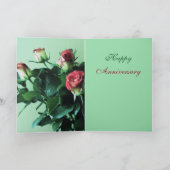30. Jubiläum Bouquet der Rose Schönes Foto Karte (Innenseite)