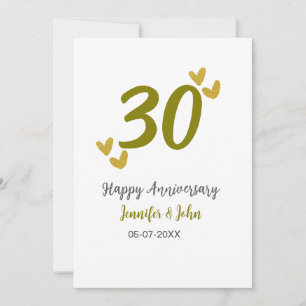 30. Jubiläum goldgraues Hochzeitspaar Einladung