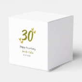 30. Jubiläum goldgraues Hochzeitspaar Geschenkschachtel (Rückseite)