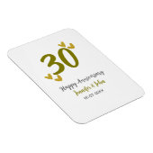 30. Jubiläum goldgraues Hochzeitspaar Magnet (Rechte Seite)