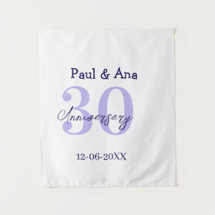 30. Jubiläum lila fett gedruckter Name einfach re Wandteppich
