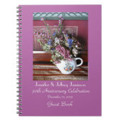 30. Jubiläum Party Gästebuch, Vintag Teapot Notizblock (Vorderseite)