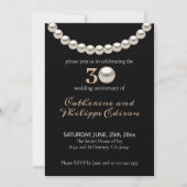 30. Jubiläum Pearl Black Wedding Einladung (Vorderseite)