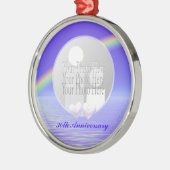 30. Jubiläum Pearl Hearts (Foto-Rahmen) Silbernes Ornament (Links)