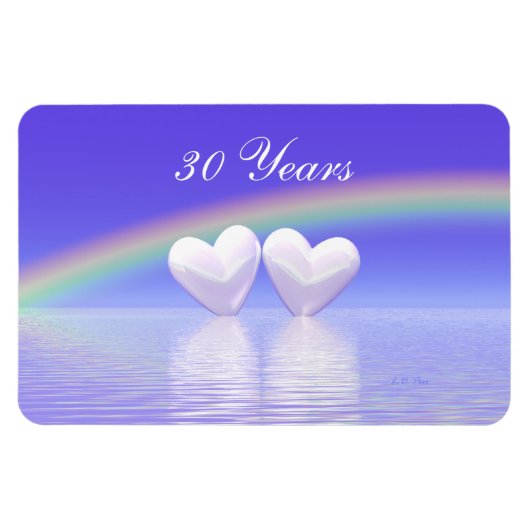 30. Jubiläum Pearl Hearts Magnet (Horizontal)