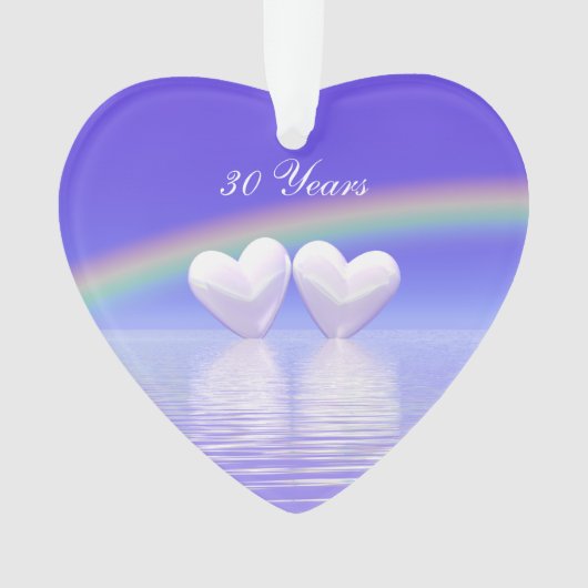 30. Jubiläum Pearl Hearts Ornament (Vorderseite)