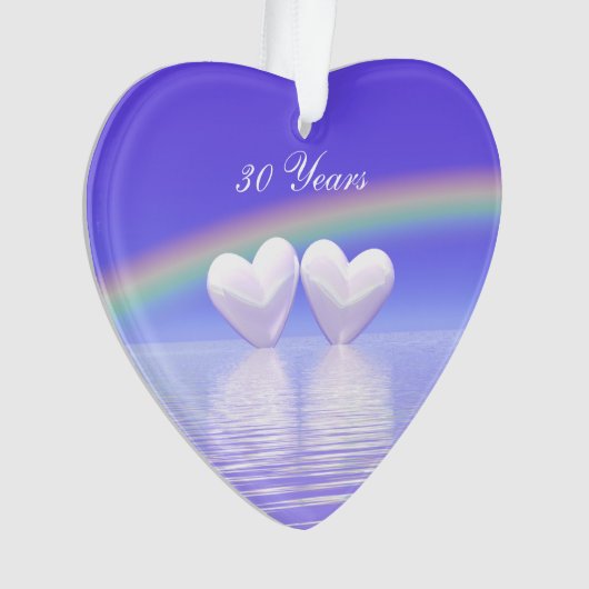 30. Jubiläum Pearl Hearts Ornament (Vorderseite)