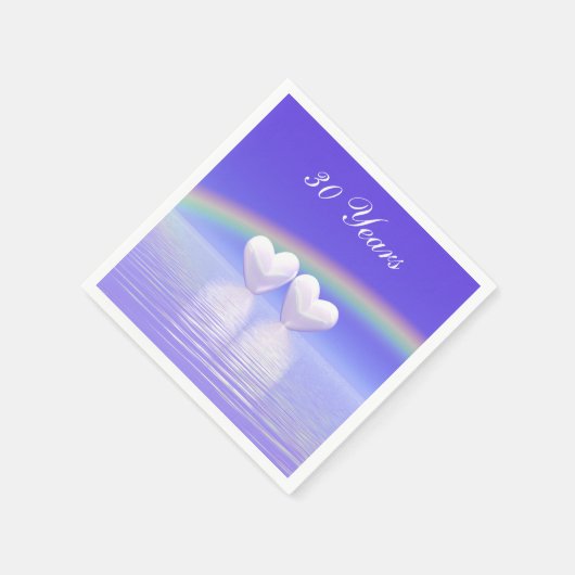 30. Jubiläum Pearl Hearts Serviette (Ecke)