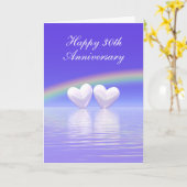 30. Jubiläum Pearl Hearts (Tall) Karte (Gelbe Blume)