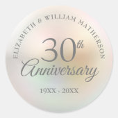 30. Jubiläum Perle Runder Aufkleber (Vorderseite)