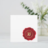 30. Jubiläum Rotwachs-Siegel Karte (Stehend Vorderseite)