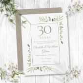 30. Jubiläum Save the Date Aquarellgrün Ankündigungspostkarte