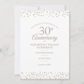 30. Jubiläum Save the Date Hearts Confetti  Einladung (Vorderseite)