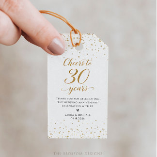 30. Jubiläums-Partygeschenk-Anhänger - GAC27c Geschenkanhänger