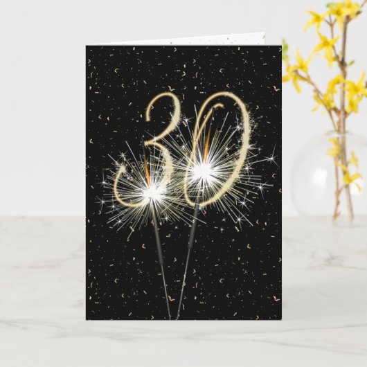 30. Jubiläumsfunkler Karte (Gelbe Blume)