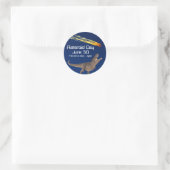 30. Juni Runder Aufkleber (Tasche)