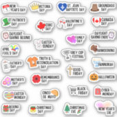 30 Kanadischer Tagesplaner Aufkleber (Vorderseite)