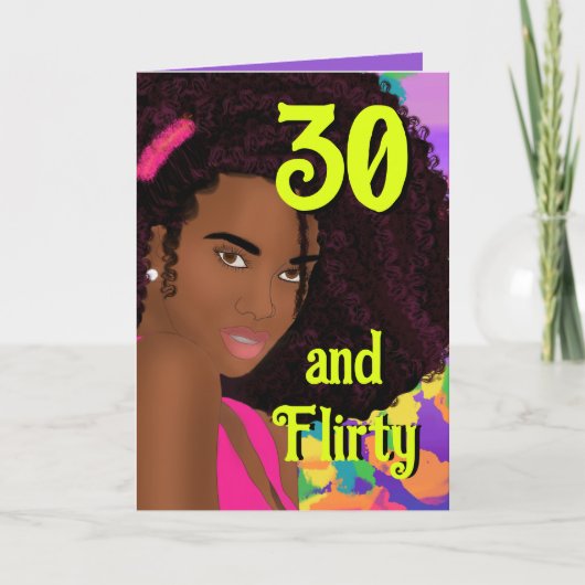 30 & Kokette Geburtstagskarte Karte (Vorderseite)
