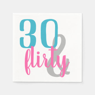30-Kokette Geburtstagspapiere Napkins Serviette