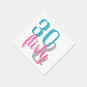 30-Kokette Geburtstagspapiere Napkins Serviette (Ecke)