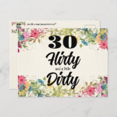 30 Kokette Postkarte (Vorne/Hinten)