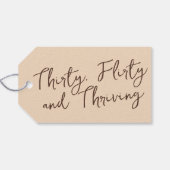 30 Kokette und florierende glückliche 30. Geburtst Geschenkanhänger (Rückseite Horizontal)