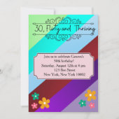 30, Kokette und florierende Party Einladung (Vorderseite)