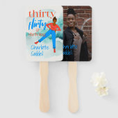 30 Kokettes und Personalisiertes Foto Fächer (Vorne und Hinten)