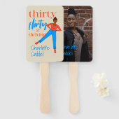 30 Kokettes und Personalisiertes Foto Fächer (Vorne und Hinten)