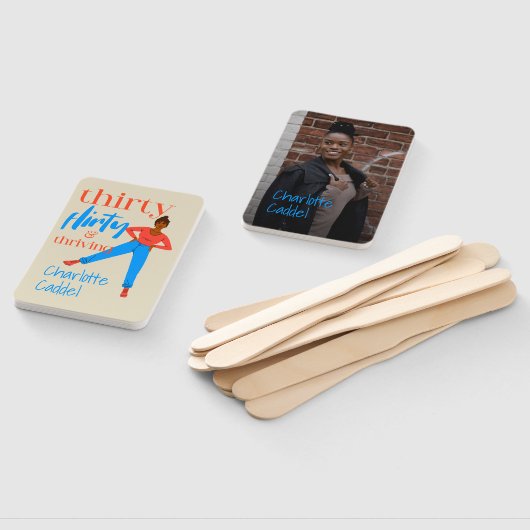 30 Kokettes und Personalisiertes Foto Fächer (Non-assembled)