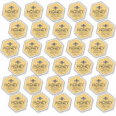 30 kundenspezifische Vinyl Hexagon Shaped Honey La Aufkleber (Vorderseite)