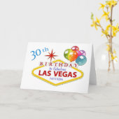 30. Las Vegas-Geburtstags-Karten-Standard (5" x Karte (Gelbe Blume)