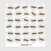 30 lebensgroße Honigbiene Honey Jar Lid Stickers Aufkleber (Blatt)