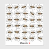 30 lebensgroße Honigbiene Honey Jar Lid Stickers Aufkleber (Blatt)