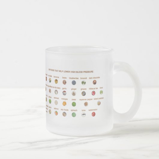 30 Lebensmittel mit niedrigerem Bluthochdruck sind Mattglastasse (Rechts)