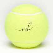 30 Lieben Geburtstag Custom Mit Monogramm Tennis B Tennisbälle (Rückseite)
